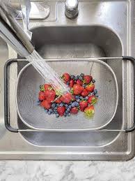 Maybe you would like to learn more about one of these? Buy Makerstep Over The Sink Colander Strainer Basket Stainless Steel For Kitchen Sink With Rubber Grip Fine Mesh Stainless Steel Large Kitchen Gadgets Tools Expandable Metal Pasta Strainer Online In Kazakhstan B07rwr8n5r