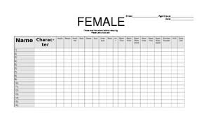 Blank Female Costume Chart By Dramatic Doorknobs Tpt