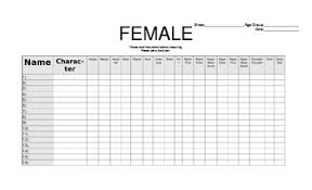 Blank Female Costume Chart By Dramatic Doorknobs Tpt