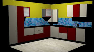 modular kitchen interior free 3d