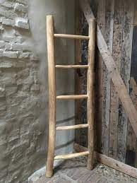 oud houten ladder laddertje trap trapje rek rekje landelijk brocant stoer handdoekenrek decoratie hout houten ladder oude houten ladders decoratieve ladders
