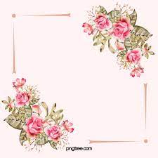 Top view, copy space, square. Pink Flower Border Black Background Novocom Top