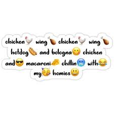 Chicken Wing Chicken Wing Sticker By Delaneyhorner In 2020 Song Lyrics Wallpaper Sassy Wallpaper Funny Phone Wallpaper