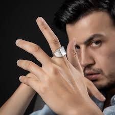 Anillo de sello de plata de nácar, regalo de San Valentín, anillo  minimalista de plata de ley 925 quilates, regalo de cumpleaños único para  hombre.