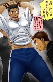 Rule 34 Dev - 3boys abs age_difference bara blush bulge crotch erection gay  japanese male male_only multiple_boys muscle restrained school_uniform  shirt_lift student sweat taku_hiraku takuhiraku teacher text  translation_request underwear whistle yaoi ...