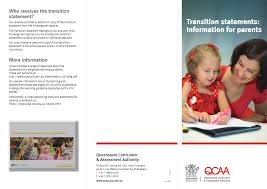 Transition Statements Information For Parents This Brochure Provides An Explanation Of Wha Kindergarten Learning Kindergarten Curriculum Childhood Education