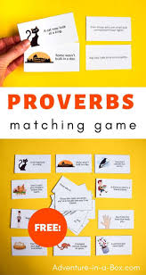 Proverb Matching Game In 2020 Proverbs For Kids Creative Activities For Kids Kids Activities Blog