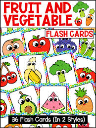 Fruit And Vegetable Flash Cards Preschool Vocabulary Flashcards Flashcards For Kids