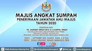Headquarters of mpsp at bandar perda, bukit mertajam. Majlis Bandaraya Seberang Perai Live Majlis Angkat Sumpah Penerimaan Jawatan Ahli Majlis Mbsp Tahun 2020 Facebook