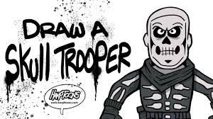 Fortnite How To Draw Skull Trooper Harptoons Skulls Drawing Drawings Draw