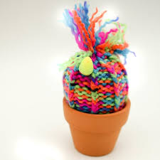 Hand Knitted Rainbow Punk Unicorn Cactus Handmade Hand Knitting Handmade Gifts