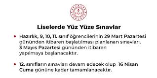 Öğrencilerin yüz yüze sınavları 3 mayıs tarihine ertelenmişti. Lise Sinavlari Ertelendi Mi Lise Sinavlari Iptal Mi Oldu Ne Zaman Yapilacak Meb Den Son Dakika Yuz Yuze Sinav Karari Sayfa 6 Egitim Haberleri