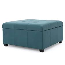 Boston espresso brown tufted leather storage ottoman coffee table. Teal Ottoman Target