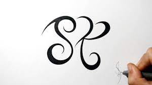 :).tattoo love is a very classy and clean. Combining Initials S And R With A Heart Design Youtube