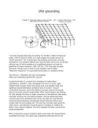 Upon new installation, installation or upgrade of other systems requiring grounding, and prior to 14.4.2. Ufer Grounding