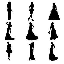 Free for commercial use high quality images Woman Silhouette Vector In Dress Free Download