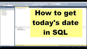 Why use the excel today's date function? How To Get Today S Date In Sql Teradata Mysql Get Yesterday S Date Youtube
