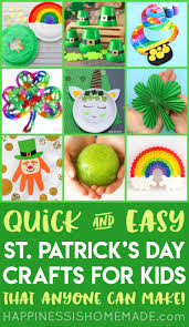 Patrick's day is a religious and cultural festival celebrating the death anniversary of the patron saint of ireland, st. Easy St Patrick S Day Crafts For Kids Happiness Is Homemade