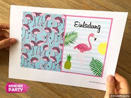 Ausmalbilder flamingos malvorlagen kostenlos zum ausdrucken. Einladung Flamingo Fur Sommerparty Basteln Pdf Vorlage