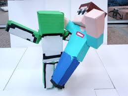 By craftyrobot the crafty robot follow. Paper Minecraft Characters
