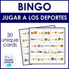 spanish sports bingo jugar a los deportes with emoji