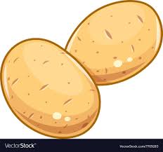 Couple Potatoes Vector Image On Vectorstock Vegetable Drawing Potato Drawing Shadow Drawing