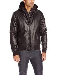 Tommy Hilfiger Men S Smooth Lamb Touch Faux Leather Bomber Jacket Double Hood Review Faux Leather Bomber Jacket Leather Jacket Style Faux Leather Bomber