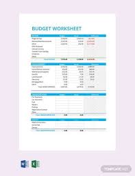 Free Budget Worksheet Template Pdf Word Doc Excel Indesign Apple Mac Pages Apple Numbers Illustrator In 2020 Budgeting Worksheets Budgeting Worksheet Template