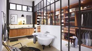 Dressing 32 Inspirations Pour Vos Vetements Salle De Bains Dressing Salle De Bains Verriere Salle De Bain Tendance