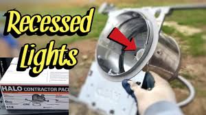 The connected light blinks once to indicate it has been paired. How To Install Can Lights Halo Recessed Lights From Lowe S Youtube