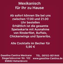 Check spelling or type a new query. Cantina Gasolina Hohenbrunn Photos Hohenbrunn Menu Prices Restaurant Reviews Facebook