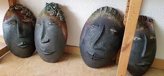 Rakukeramik Raku Keramik Deko Gartenkeramik Kopfe Kopf Keramikkopf Keramikkopfe Gartenkeramik Raku Keramik Raku