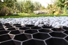 Garten Gestalten Mit Kies Kieswaben Zusatzliche Stabilitat Garden Stones Gartengestaltung Mit Kies Garten Gestalten Kiesgarten