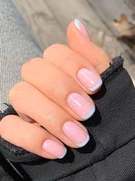 Whether you're in the the french manicure gradient works well on shorter nails as there isn't a sharp white edge that shows where the nail bed ends and the nail tip begins. Eva Like Nail Tips Classy Short French Nails Soso Nail Art Eva Like