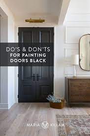 Learn how to paint your front door. The Perils Of Decorating With Too Much Black Black Interior Doors Grey Interior Doors Interior Door Colors