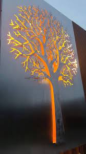 Landscape Privacy Screens Iron Bark Metal Design Metal Tree Wall Art Outdoor Wall Art Metal Tree