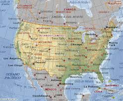 Mapa Geografico De Los Estados Unidos Wisconsin State Lake Michigan Great Lakes Region