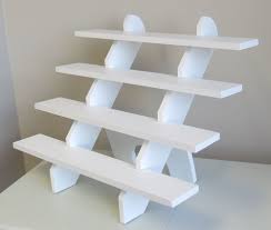 4 Shelf White Portable Display Stand Craft Show Displays Portable Display Countertop Display