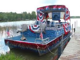 Pontoon Boat Parade Float Ideas For 4th Of July Patriotic Holidays Pontoon Boat Party Boat Parade Pontoon Boat