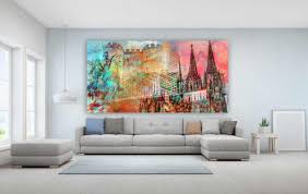 Leinwand motive fur anfanger mit auf malen 37 originelle einfache ideen anleitung 25 und vertikal dreiteilig wal wasser spritzen blau gelb grau. Koln Acrylbilder Und Kunstwerke Mit Kolner Dom Und Hohenzollernbrucke Faszinierende Farben Und Xl Panorama Motive Auf