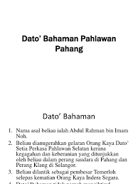 Posted by dato bahaman at 5:30 pm no comments Dato Bahaman Pahlawan Pahang