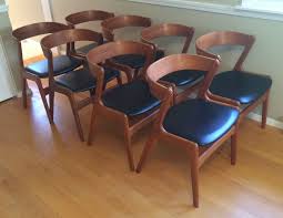 Kai Kristiansen Chairs 8 Teak Curved Back Chairs Danish Dining Chairs Danish Dining Chairs Kai Kristiansen Dining Dining Chairs