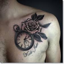 The rose sleeve tattoo rose shoulder tattoo and the rose forearm tattoo is very popular. 75 Brilliant Pocket Watch Tattoo Designs Ever Made Spiritustattoo Com Pocket Watch Tattoos Watch Tattoos Rose Tattoos For Men
