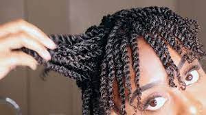 Using needle and yarn thread | protective style hair tutorial. Mini Twist On Short Natural 4b 4c Hair Gloria Ann Youtube