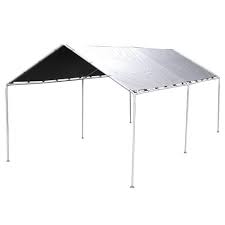 King Canopy 10 Ft W X 20 Ft D Silver Carport Kmk1pcs The Home Depot Canopy Bedroom Patio Canopy Canopy Tent