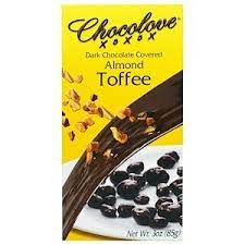 chocolove アーモンドトフィー ダークチョコレートカバー 3オンス 85 g discontinued item チョコレートたっぷり トフィー ダークチョコレート