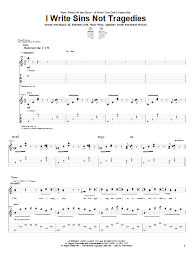 I write sins not tragedies. Panic At The Disco I Write Sins Not Tragedies Sheet Music Download Pdf Score 56723