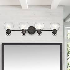 The crosby 10.75 1 light mini pendant features a contemporary style with its clean lines and metal accents in brushed nickel finish and clear glass. Copper Grove Aixas 4 Light Oil Rubbed Bronze Bath Vanity Fixture On Sale Overstock 29666669