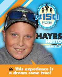 Please meet Hayes, our newest W15H family member! Hayes is in Atlanta for  the SEC Championship game and his W15H with Tim Tebow. He is a huge Georgia  Football fan, and we