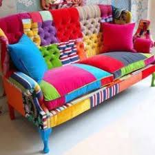 Amazing gallery of interior design and decorating ideas of stone colored settee in bedrooms, living rooms, decks/patios. 10 Colorful Couches Ideas Colorful Couch Colorful Furniture Patchwork Furniture